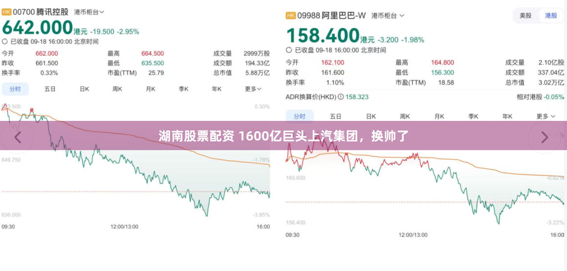 湖南股票配资 1600亿巨头上汽集团,换帅了